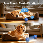 Smart - Pelota interactiva de juguetes para perros, bola de rebote y rodamiento automático, material de E-TPU resistente a las masticaciones, 3 modos interactivos, IPX7 impermeable