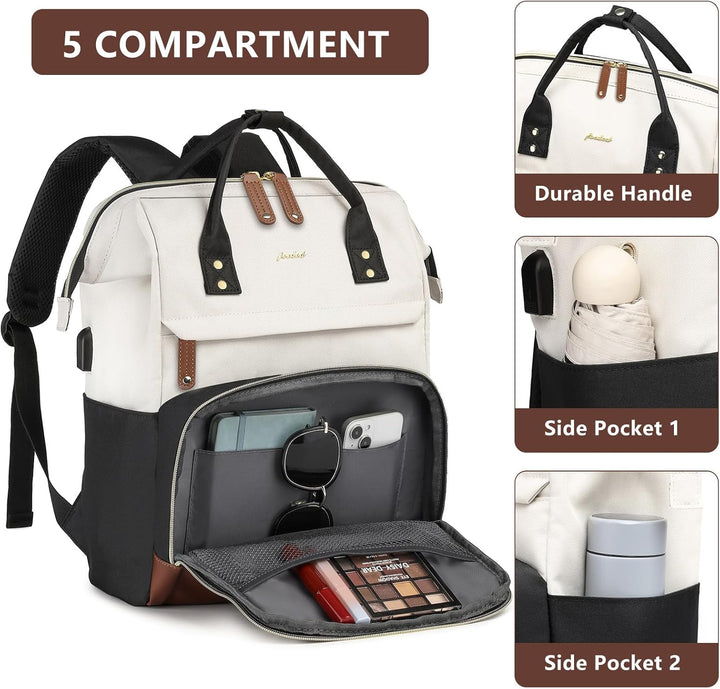 Focdod - Mochila para mujer, compatible con laptop de 15.6 pulgadas...