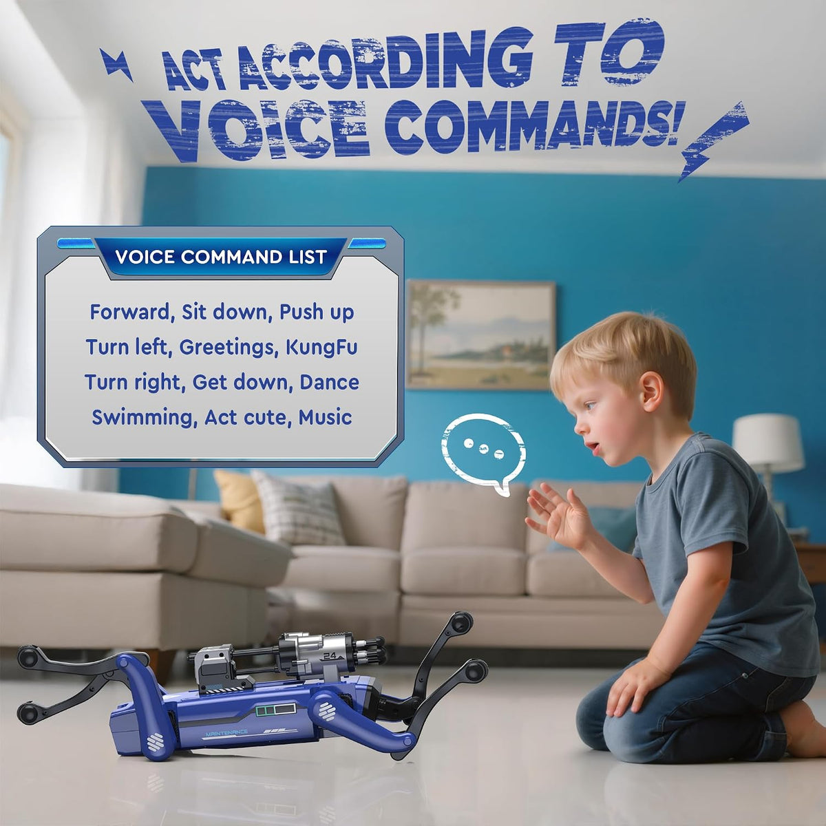 Robot Dog - Juguetes STEM Interactivos con Voz y Control Remoto, 30+ Acciones Realistas, Juego Programable, Alcance de 25m, Durable y Seguro - Mejor Regalo para Niños de 6+