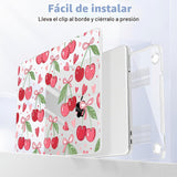 Lepeoac Funda rígida 4 en 1 para MacBook Neo 13 (A3404), cerezas y...