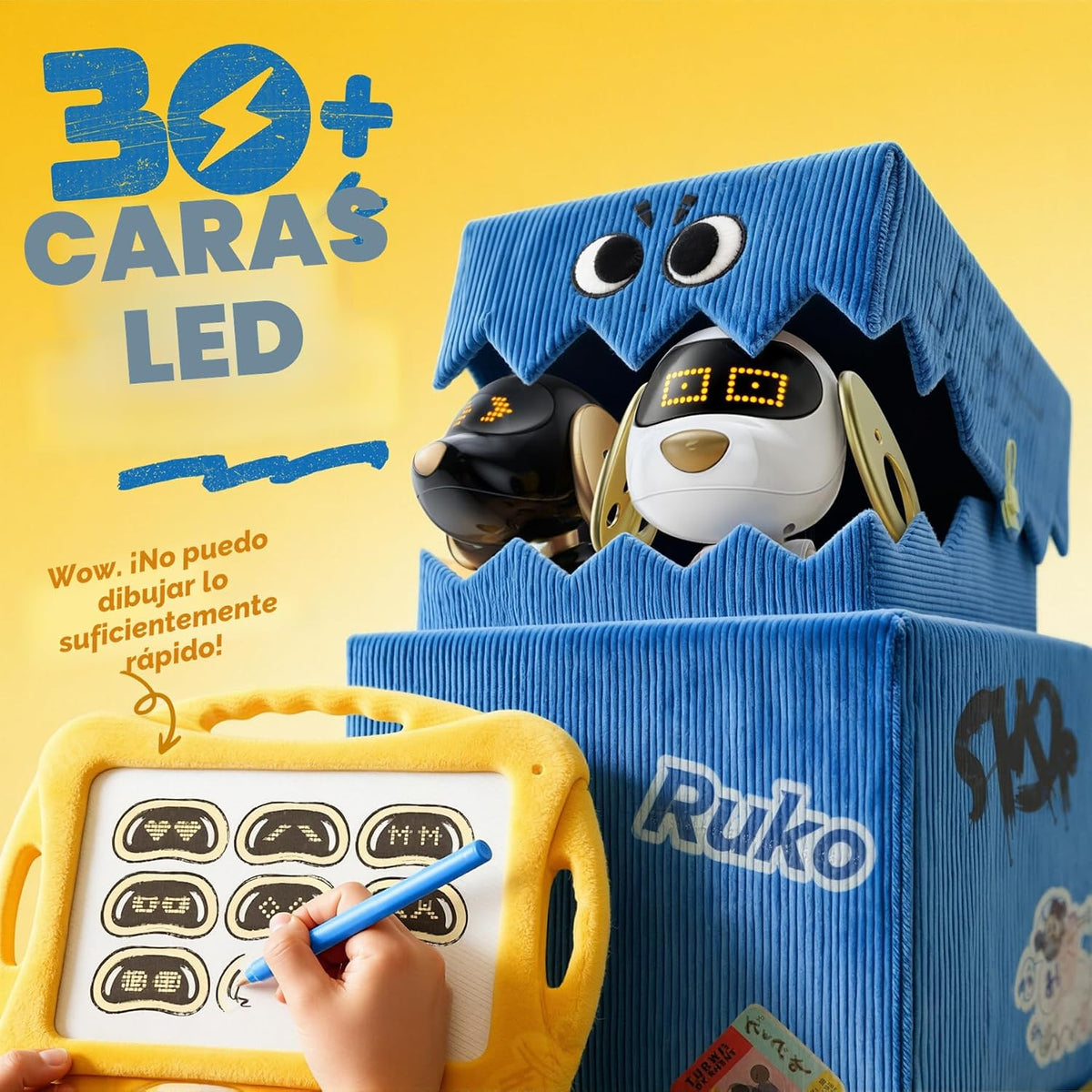 Ruko 18011 Robot Perro Inteligente, Interactivo Cachorro Mascota con 30