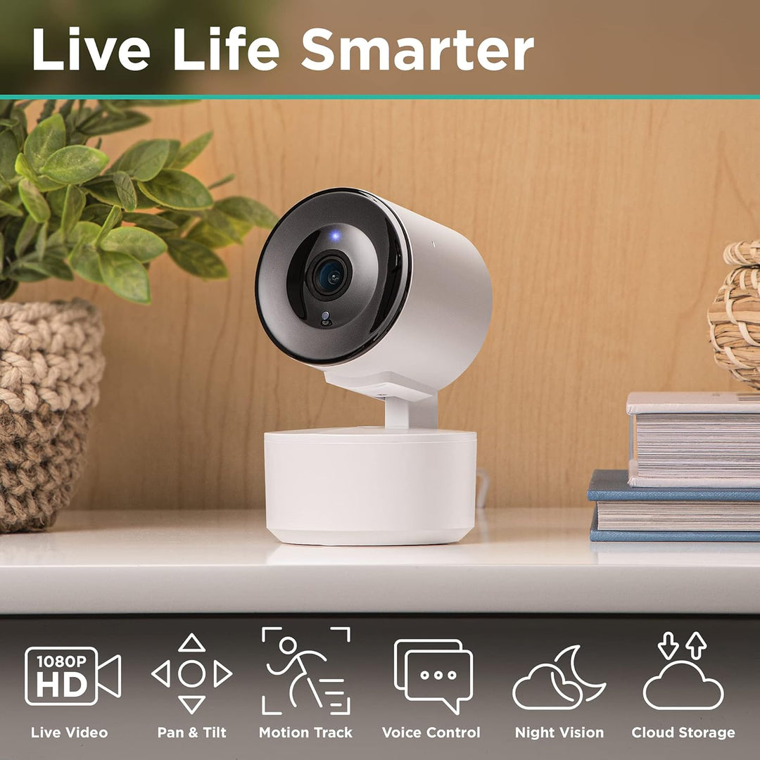 iHome Roto Smart - Cámara de seguridad inteligente WiFi de seguimie...