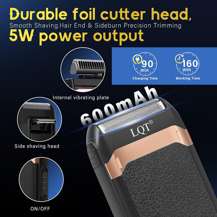 Cortapelos para hombres con pantalla LED, kit de aseo inalámbrico d...
