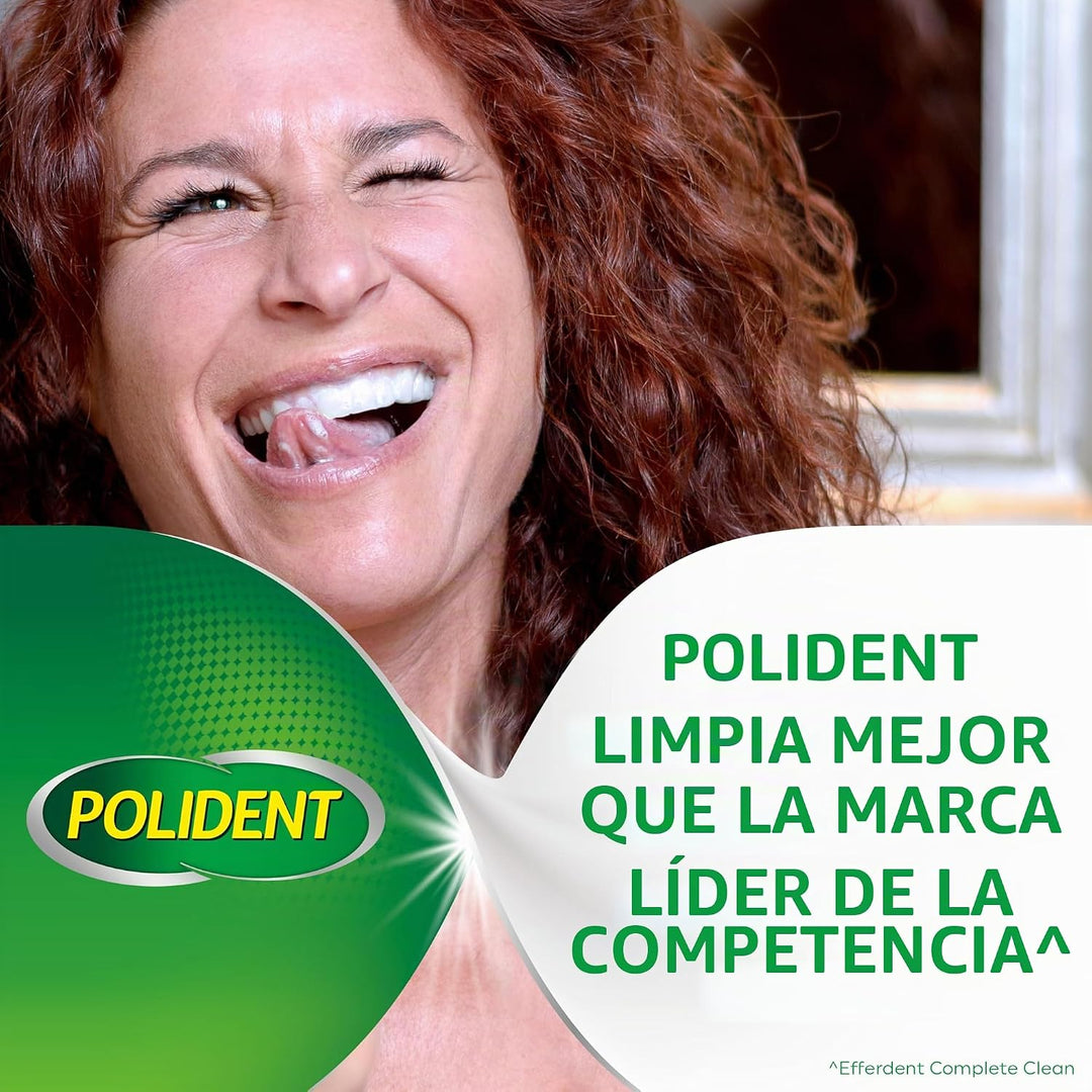 Polident Tabletas limpiadoras de dentaduras postizas blanqueadoras...
