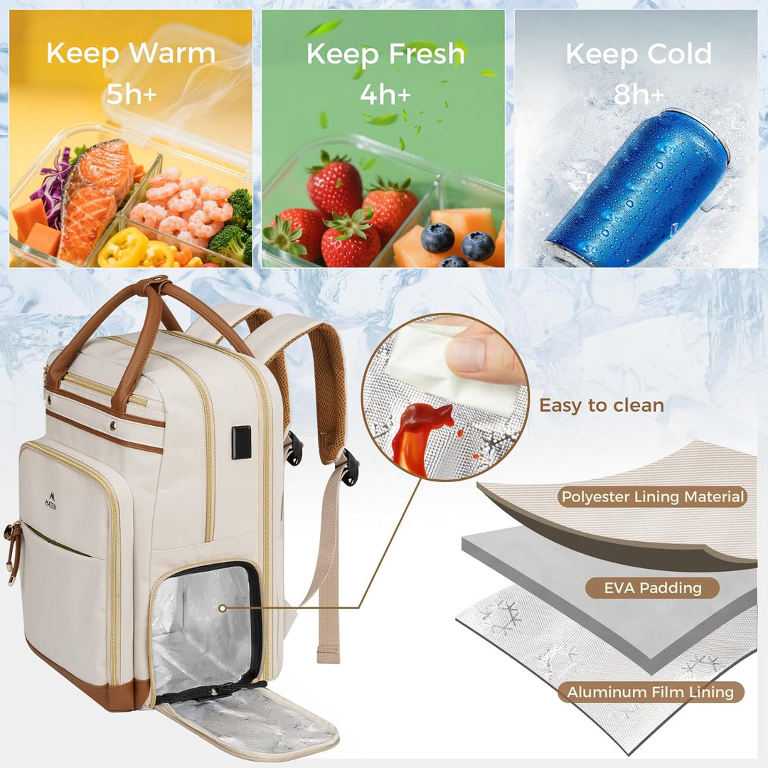 MATEIN Mochila de trabajo para profesores con compartimento para al...