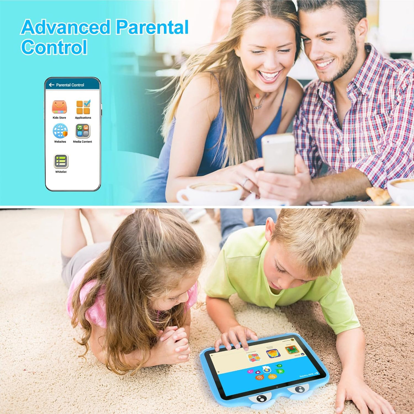 Tablet para niños de 10.1 pulgadas, Tablet Android 11 de 64GB para...