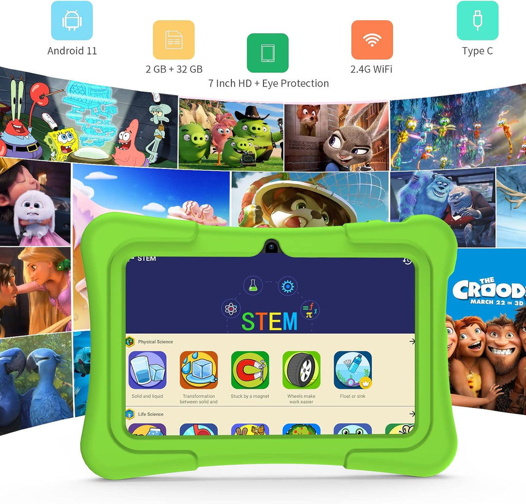 PRITOM Tableta para niños, tabletas para niños de 7 pulgadas con Wi...