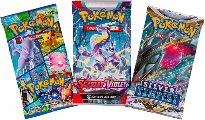 Pokémon TCG: 3 paquetes de refuerzo y 1 lámina aleatoria | Incluye...