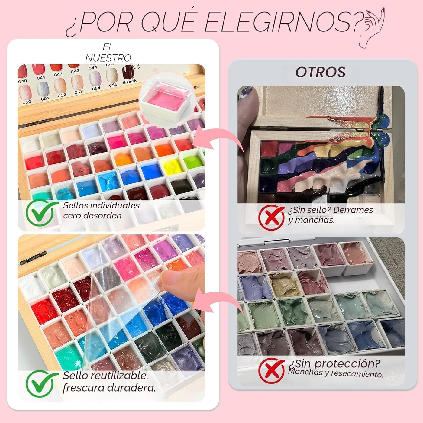 GZIXBDA Kit de Esmalte de Gel y Herramientas de Pintura con Esponja...