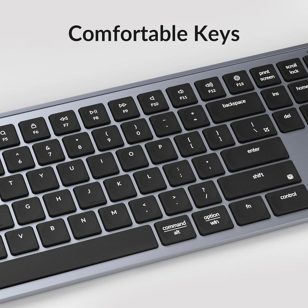 Keychron Teclado inalámbrico ultrafino B6 Pro, ZMK de tamaño comple...