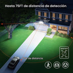 OREiN Luz de inundación para exteriores con sensor de movimiento, 42 W, 6500 lm, luz de seguridad LED súper brillante, modos de atardecer a amanecer/automático/manual, reflector impermeable IP65 con