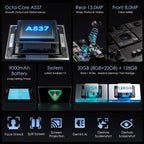 Tableta 2026 con Android 15 de 10 pulgadas con teclado de 30 GB de RAM + 128 GB de ROM, Negro mate