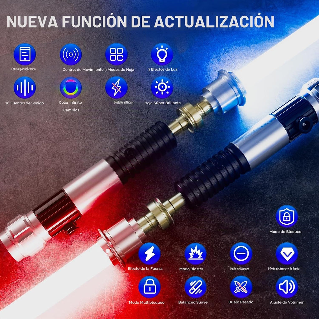 SaberLabs Lightsaber con Bluetooth App, Smooth Swing, Sound Fonts, Motion Control Light Saber para Adults, Cosplay