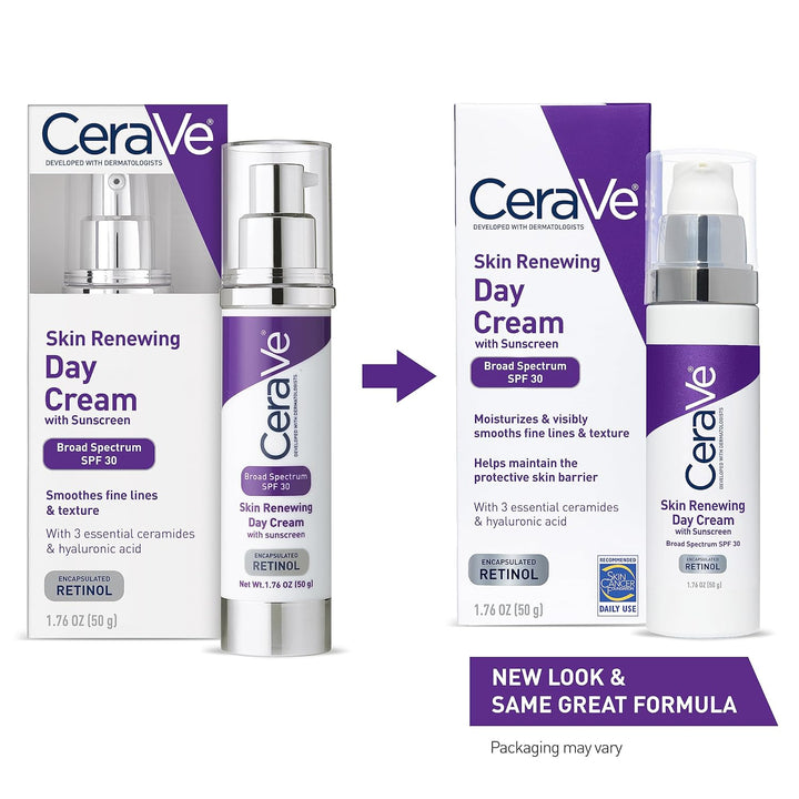 CeraVe crema de día, renovador cutáneo con factor de protección sol...