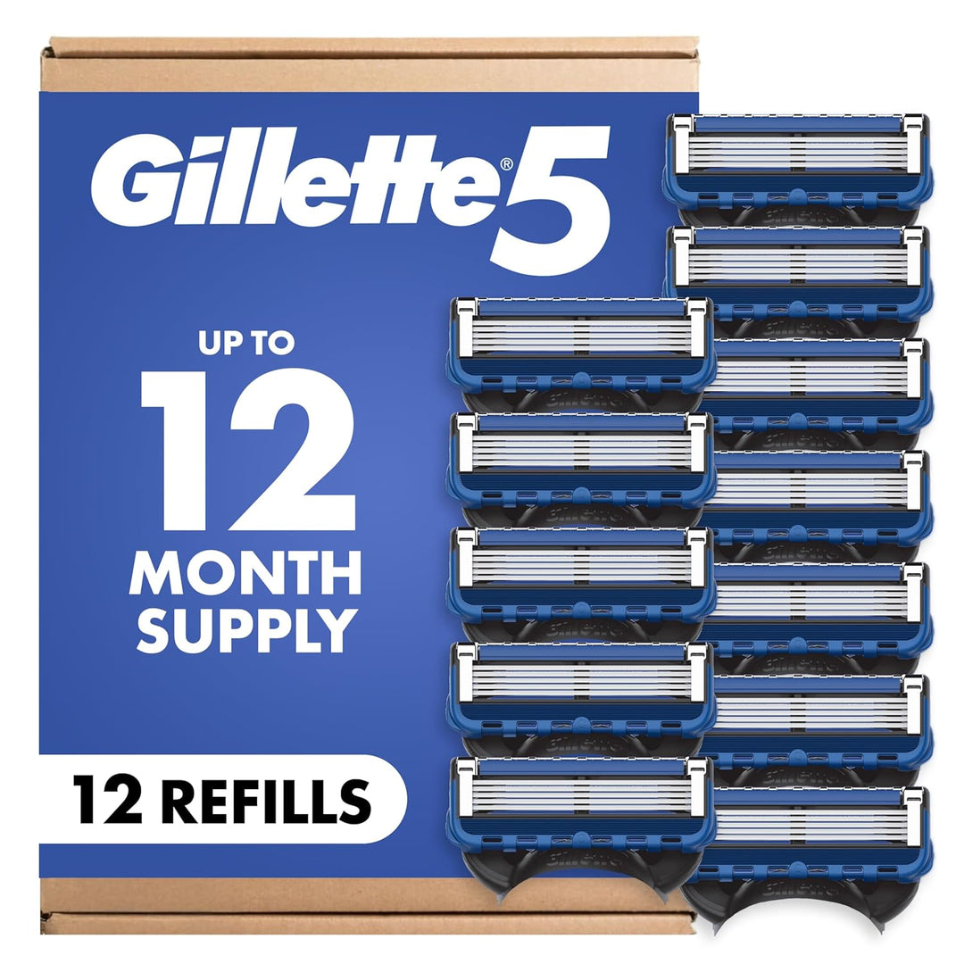 Gillette 5 repuestos de cuchillas de afeitar de 5 cuchillas para ho...