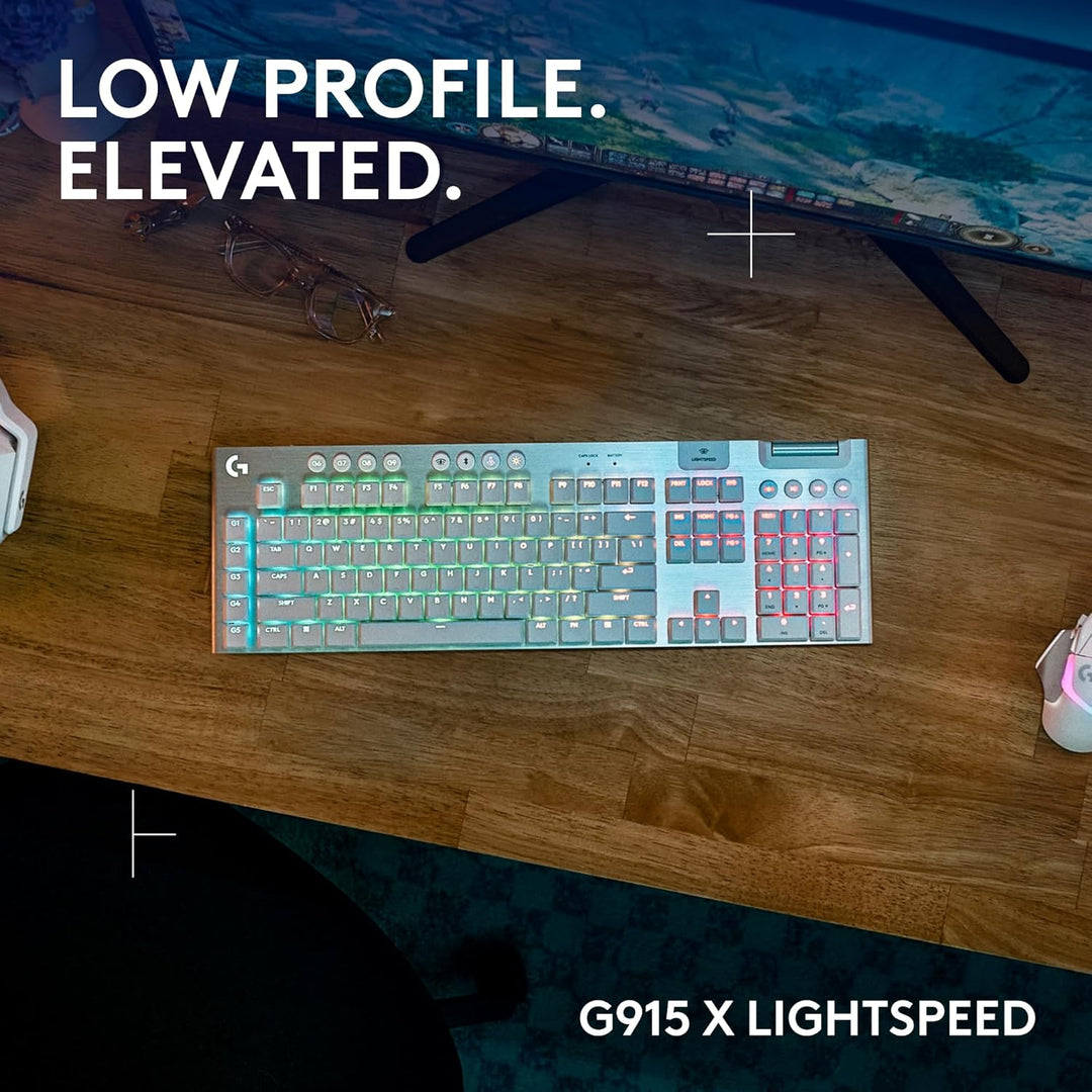 Logitech G915 X Lightspeed Teclado mecánico inalámbrico para juegos...