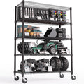 M MZG 3300LBS 53.1" W Estantería de 5 Niveles de Acero Estantería de Almacenamiento Estantería Utilitaria Organizador de Acero Estante de Alambre para Hogar, Cocina, Oficina, Garaje Negro 23.6" D x 53.1" W x 73.6" H