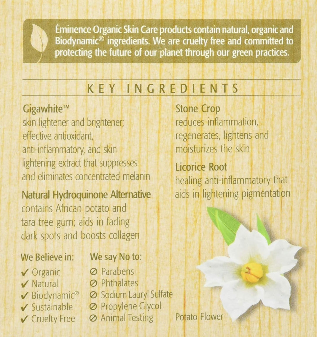 Eminence Organic Skincare Máscara de piel brillante, 2 onzas