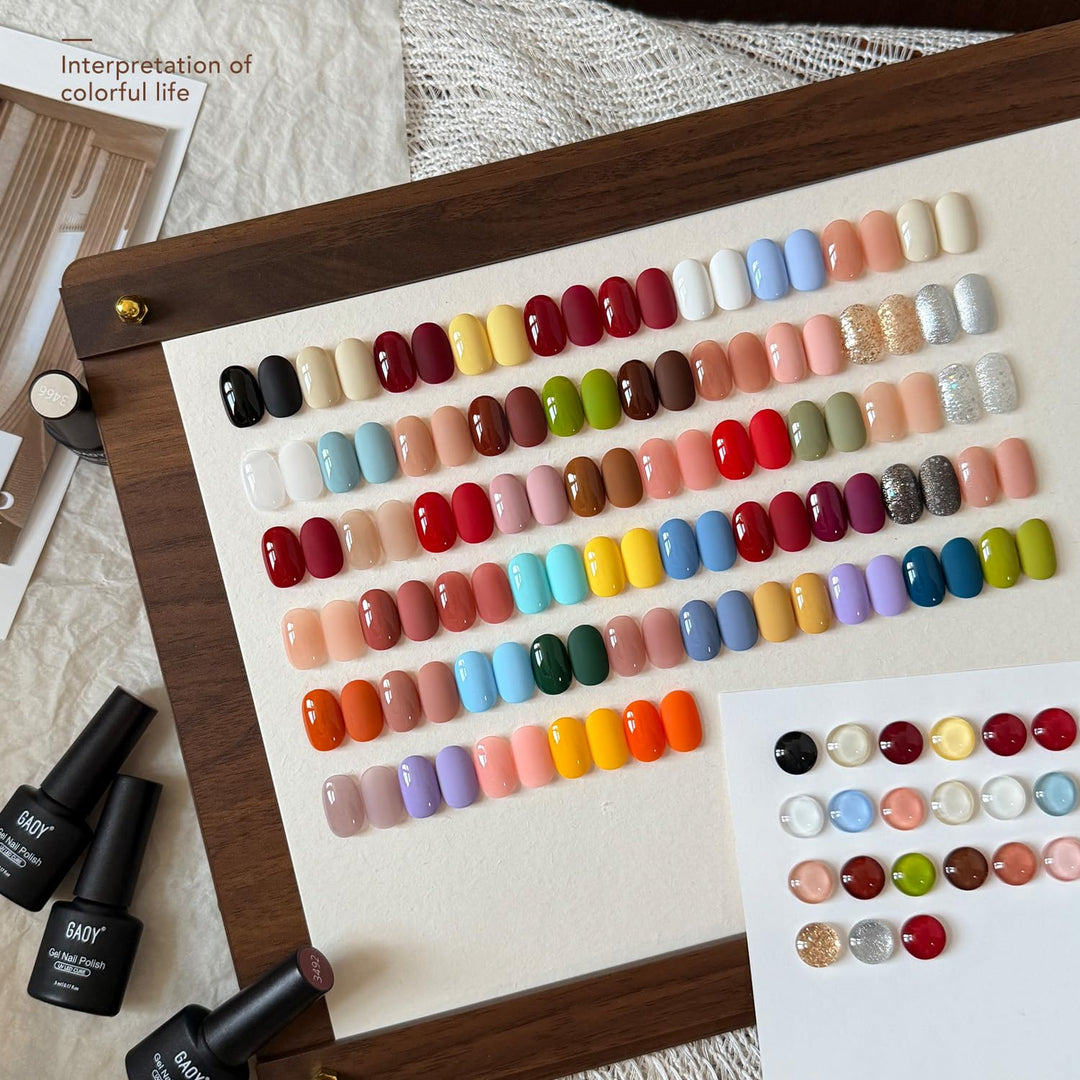 GAOY - Juego de 60 esmaltes de uñas de gel, 55 colores para todas l...