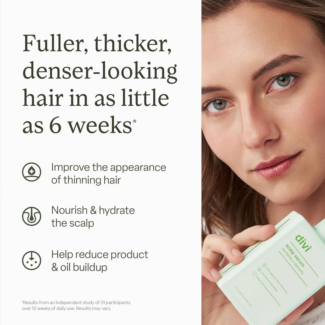 Divi Scalp Serum for Thinning Hair Clinically Tested, Non-Greasy Fo...