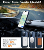 TORRAS Funda magnética a prueba de golpes para iPhone 15 Pro, [probada contra caídas de grado militar] [compatible con MagSafe] translúcida delgada, protectora, antiarañazos, antihuellas, Guardian Mag