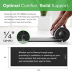 Gaiam Essentials 1/4" Thin (6mm) Yoga & Pilates, Fitness & Exercise Mat con Easy-Cinch Carrier Strap Cusion Support para Fitness y Gym Workouts