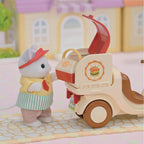 Sylvanian Families - Soporte para hamburguesas - Juego de 20 accesorios y 1 figura - Sumérgete en el mundo imaginario de la familia Sylvanian - Casas de muñecas y juguetes para niños de 3 años en