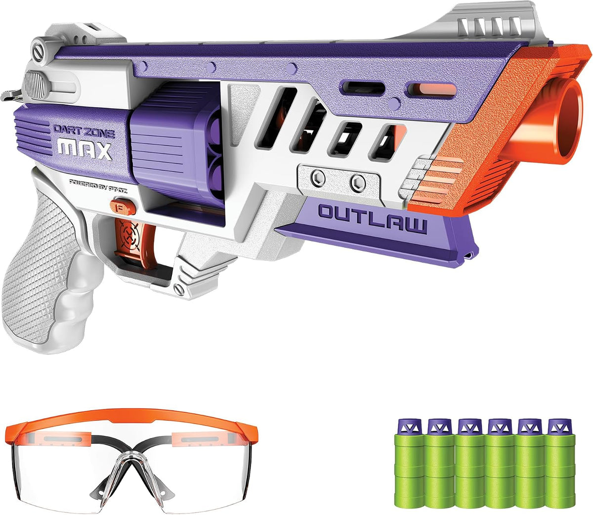 Dart Zone Max Nitroshot+ Outlaw - Lanzador de dardos Hammer-Prime Pro de