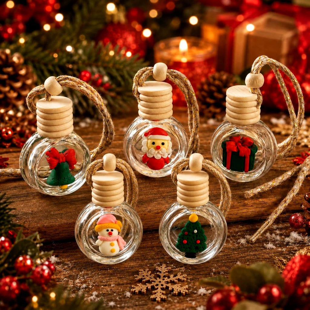 50 unids coche difusor botella vacía a granel Navidad colgante ambientador botella