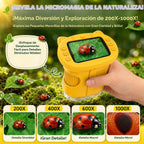Kids Microscope, 4K 1000X Zoom, 2.4" Screen, STEM Toy para Ages 4-8