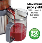 Hamilton Beach Máquina centrífuga del Juicer con boca grande 3" canal de