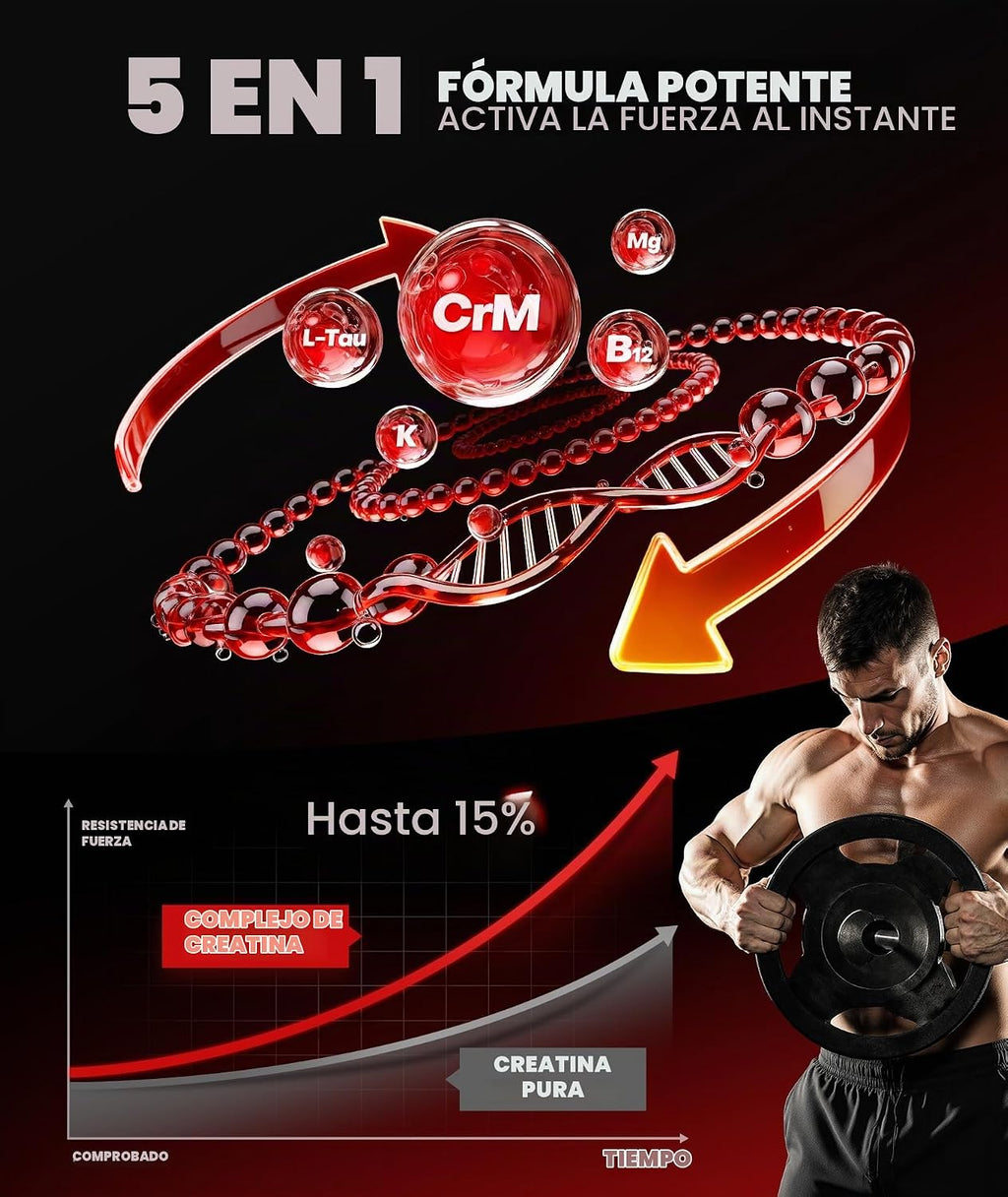 Instant Boost - Gomitas de monohidrato de creatina, fórmula complej...