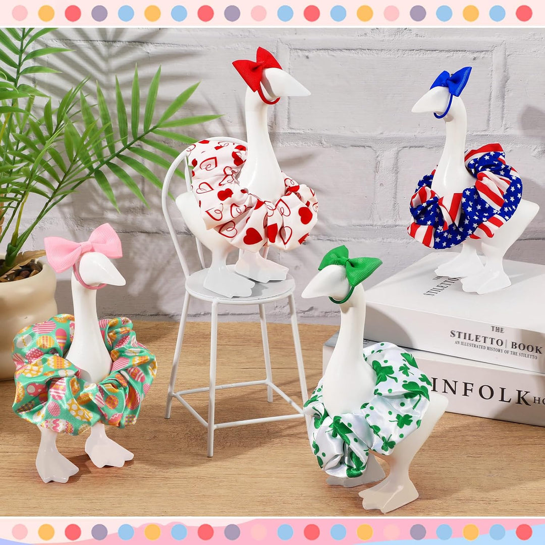 BOARDFEB Mini Desk Goose Outfits 4 Packs Holiday Desk