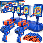 BAODLON Objetivos de disparo digitales con pistola de juguete de dardos de espuma, puntuación electrónica de reinicio automático de 4 objetivos, juguetes de juego de disparos, regalos para niños de 5