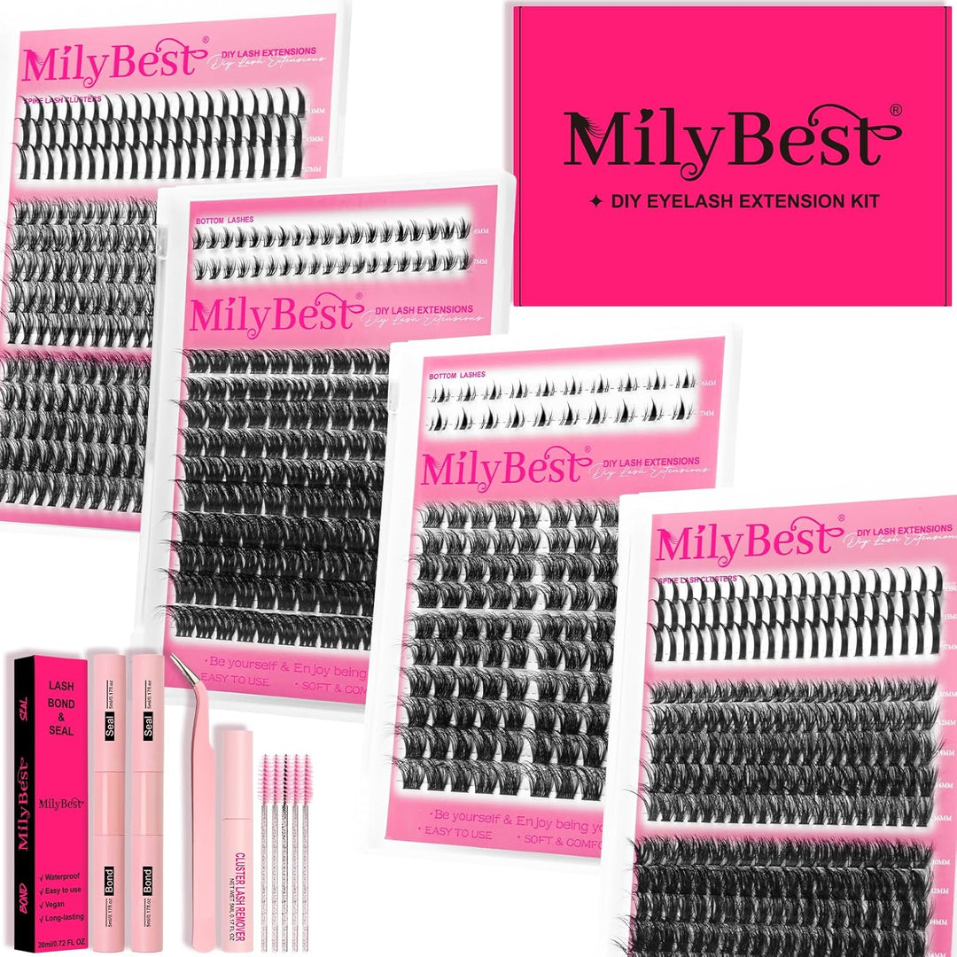 MilyBest Kit de Racimos de Pestañas 808 Piezas Racimos de Pestañas...
