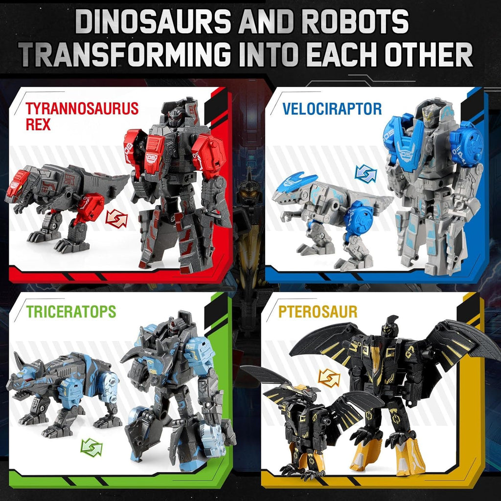 Transforming Robot Dinosaur 4-en-1 STEM Toys, Gifts para Kids Boys