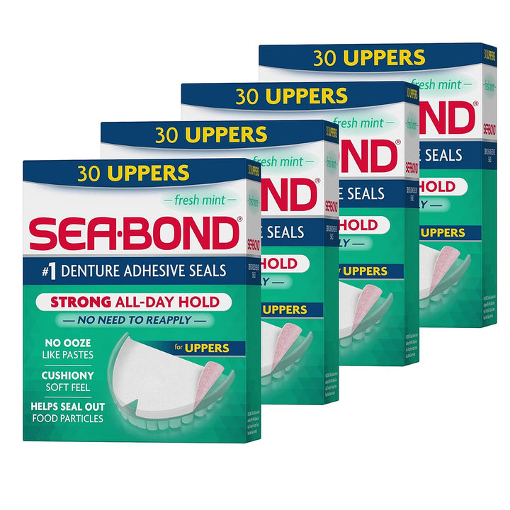 Sea-Bond Sellos adhesivos para dentaduras postizas seguras, parte s...