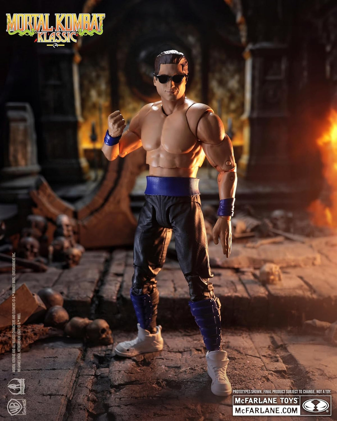 McFarlane Toys - Mortal Kombat Klassic Johnny Cage Figura de acción...