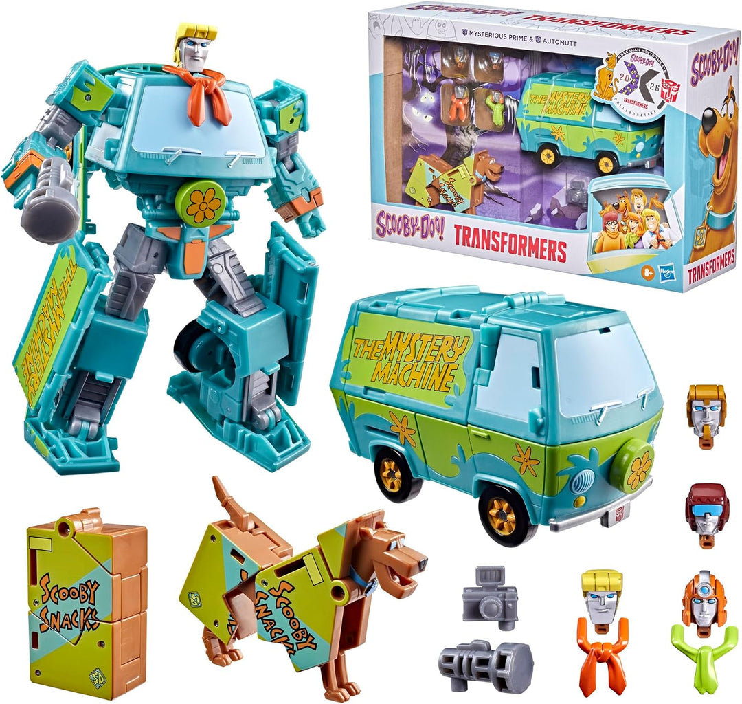Transformers Scooby Doo Mysterious Prime & Automutt Juego de figura...