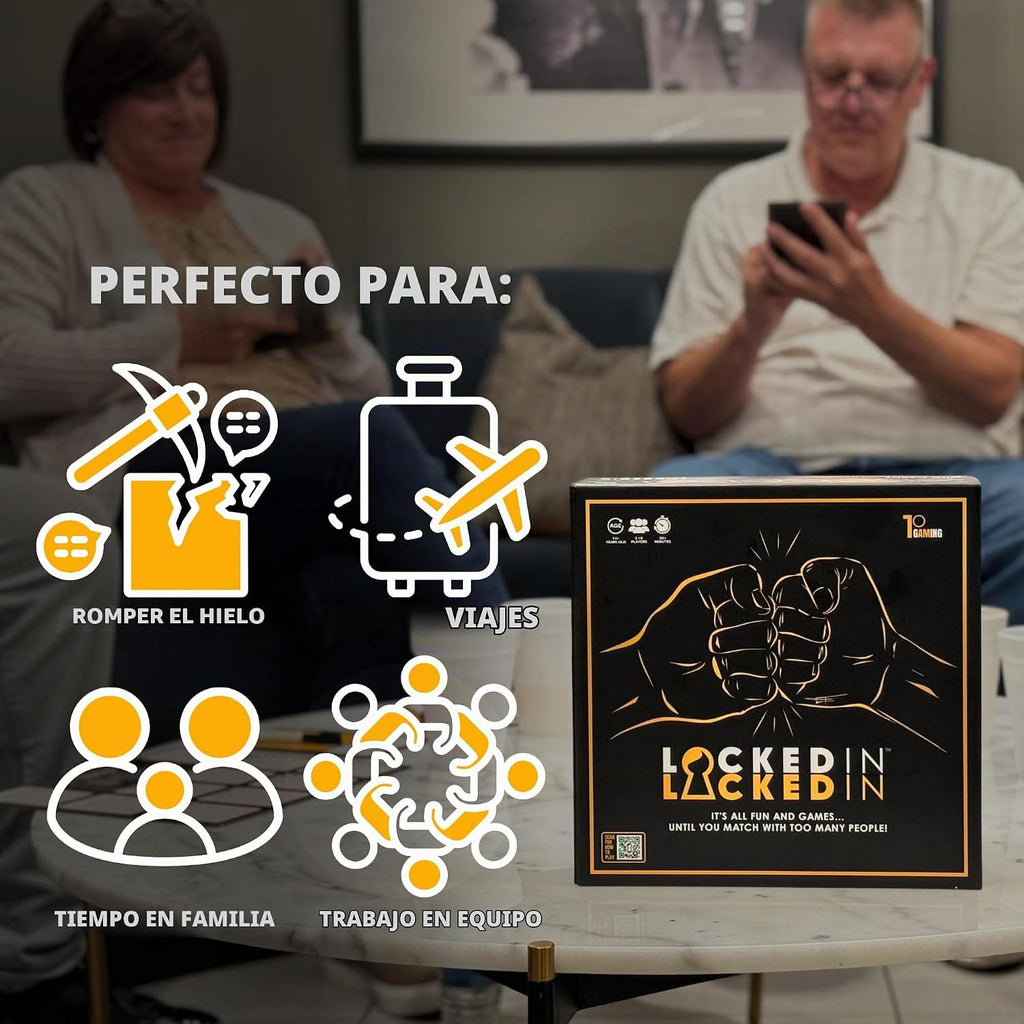 Locked-in Juego de cartas de fiesta – 400 cartas de aviso – divertido juego para noche de juegos, fiestas y rompehielos – adultos, adolescentes y familias – 2 – 10 jugadores