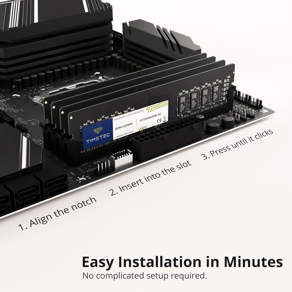 Timetec Kit de 32 GB (2 x 16 GB) DDR4 2133 MHz (PC4-2133P) PC4-17000 UDIMM RAM de escritorio - 288 pines 1.2V CL15 sin ECC sin búfer DIMM actualización del módulo de memoria