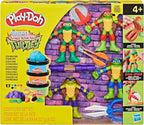 Play-Doh Teenage Mutant Ninja Turtles Cowabunga Creations Bendy 4 Inch Action Figures Set, Kids Arts & Crafts, TMNT Toys para Boys & Girls 4+
