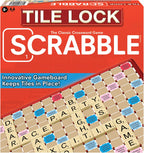Juego de mesa de Scrabble Tile Lock, tablero mantiene los azulejos en su lugar, juego para 2-4 jugadores, edad mínima de 8 años en adelante, número de jugadores: 2-4, por Winning Moves Games USA