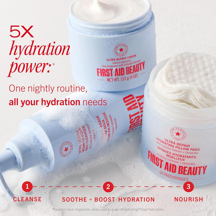Crema ultra reparadora First Aid Beauty, hidratación intensa, humec...