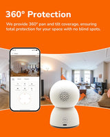 Sensforge Cámara de seguridad recargable de 2.5K para interiores, d...