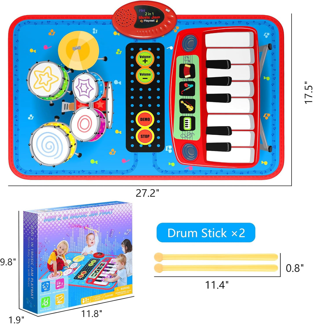Oripira Juguetes musicales 2 en 1 para niños de 1, 2, 3, 4, 5 años,...