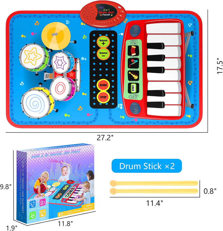 Oripira Juguetes musicales 2 en 1 para niños de 1, 2, 3, 4, 5 años,...