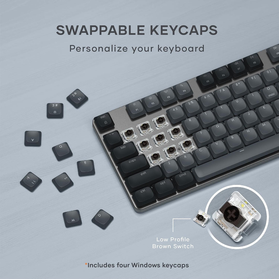 Satechi SM3 - Teclado mecánico para Mac y Windows, 108 teclas de ta...