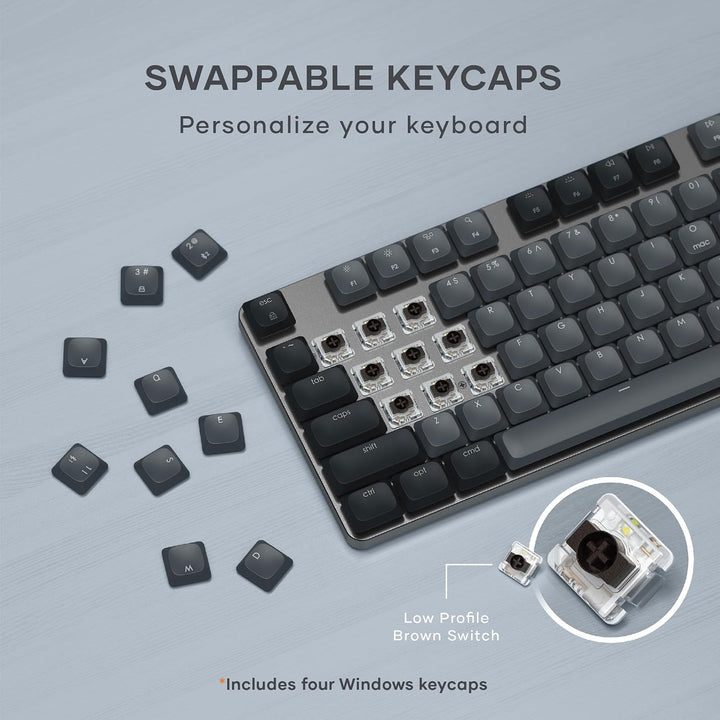 Satechi SM3 - Teclado mecánico para Mac y Windows, 108 teclas de ta...
