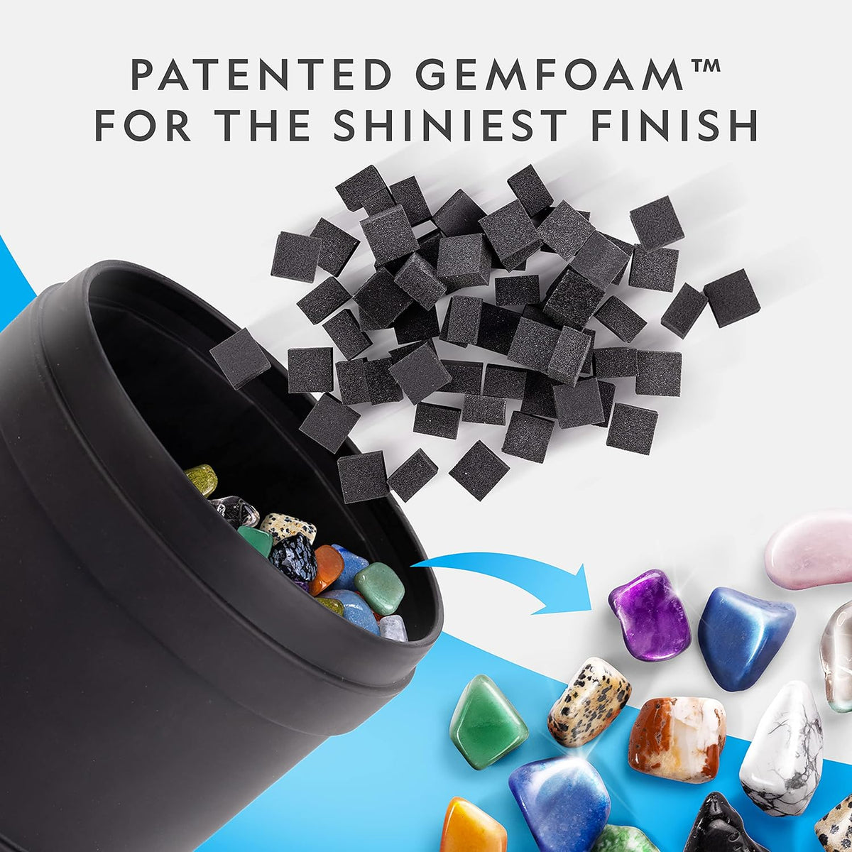 NATIONAL GEOGRAPHIC - Kit de vaso de roca Hobby Rock – Pulidor de rocas duradero a prueba de fugas con temporizador de 7 días – Kit completo de rock Tumbling – Pasatiempo de geología para niños